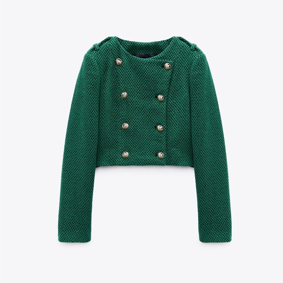 Zara Textured weave jacket - Picture 7 of 8